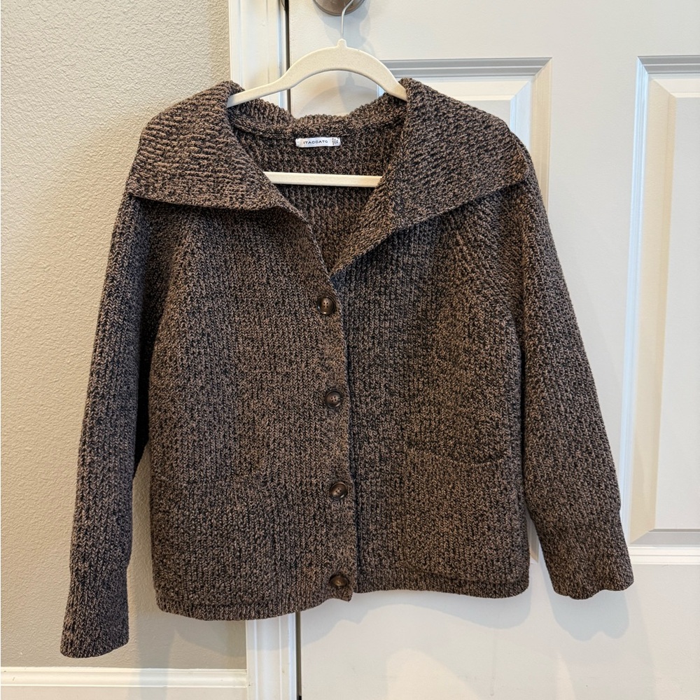 Staccato Brown Button-Up Sweater